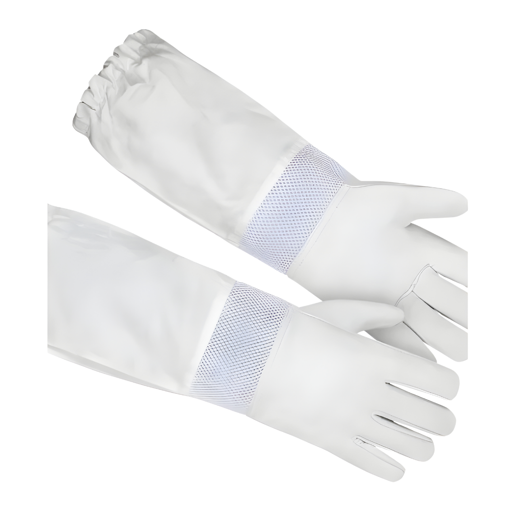 GoldenHive AirMesh™ Luvas de Apicultura Semi Ventiladas – Luvas Anti-Picadas com Malha Respirável