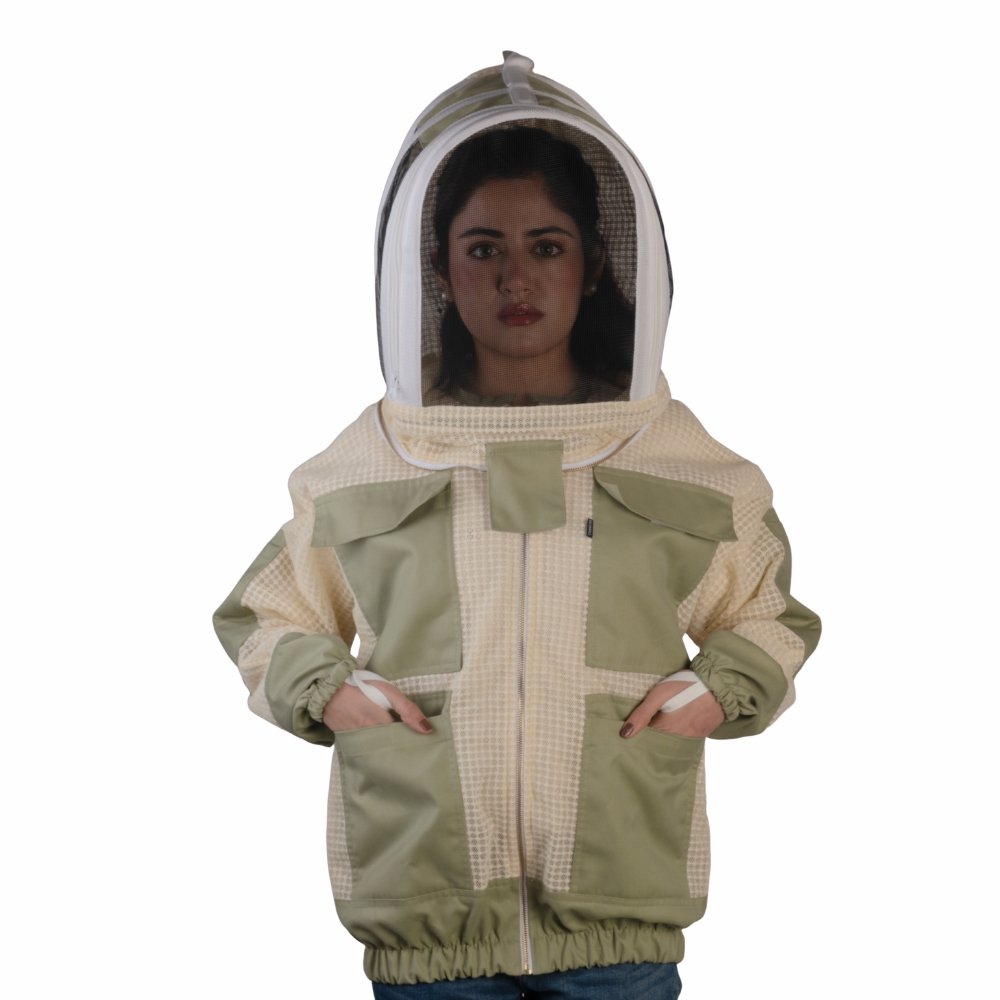 GoldenHive SunCore™ 3-Layer Ventilated Beekeeping Jacket – Utility Pocket Edition (Yellow/Green) - Image 6