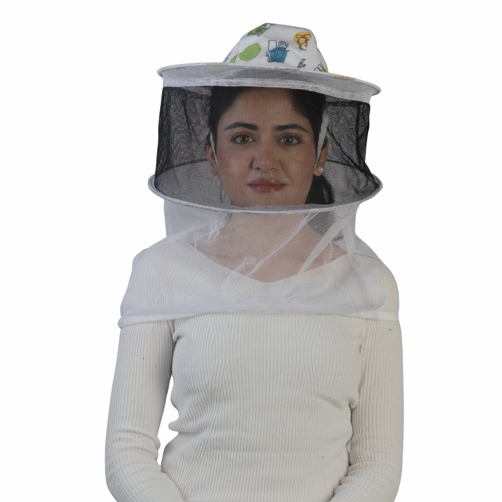 🐝 GoldenHiveGears Véu de Apicultura Capuz Pullover – Proteção Leve do Rosto e Pescoço, Rápida Colocação e Conforto Respirável para Apicultores