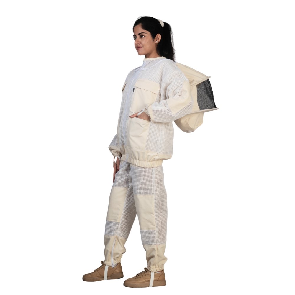 GoldenHive OrganicShield™ Calças de Apicultura Orgânicas – Proteção Anti-Picadas Natural, Sustentável e com Conforto Profissional
